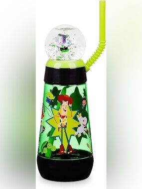 Disney Green and Black Toy Story Snow Globe Straw Bottle